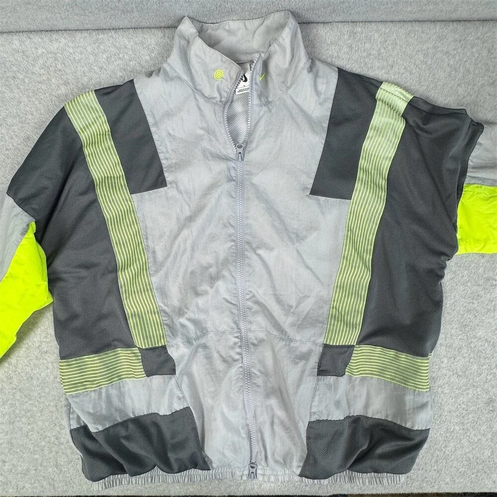 Nike x CLOT Track Jacket Mens M Gray Reflective Full Zip Windbreaker - Picture 4 of 16
